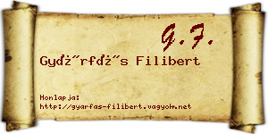 Gyárfás Filibert névjegykártya